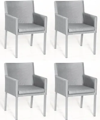 Produktbild von Sonnenpartner 4er-Set Sessel  Aluminium mit Textilen Gartensessel anthrazit