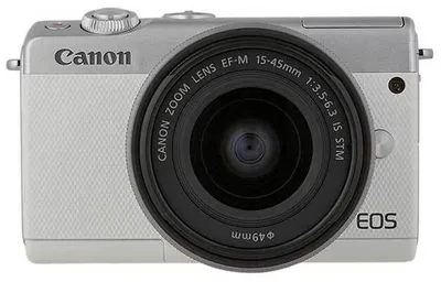 Produktbild von Canon EOS M100 + EF-M 15-45mm IS STM, 24,2 MP, 6000 x 4000 Pixel, CMOS, Full HD, Touchscreen, Weiß