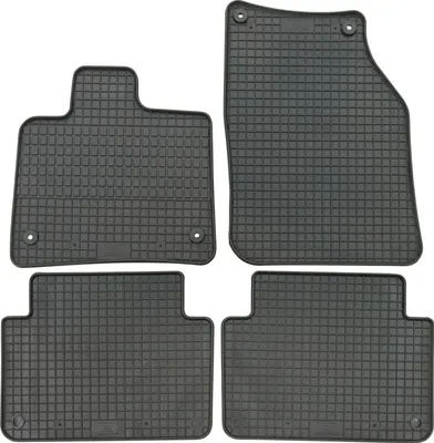 Zdjęcie produktu dla do Audi Q7 od 2006-05/2015 Dopasowane dywaniki gumowe PETEX 4-częściowe czarne dywaniki na każdą pogodę Gumowe dywaniki podłogowe