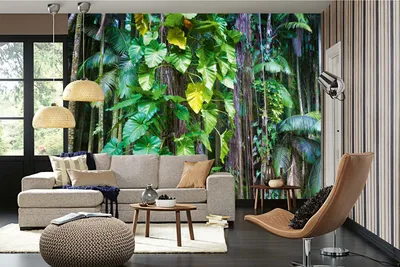 Produktbild von Vlies Fototapete BLÄTTER IM TROPISCHEN DSCHUNGEL 375 x 250 cm (inkl. Kleister) - Vlies Tapete, Wandtapete, Wandbilder - Tapete für Wohnzimmer Schlafzimmer, Büro, Küche - Montagefertig