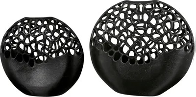 Produktbild von Casablanca by Gilde  Vase Osaka schwarz H. 32 cm,43490