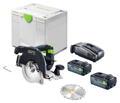 Produktbild von Festool HKC 55 KEB-Basic Akku Handkreissäge 18 V 160 mm Brushless + 2x Akku 8,0 Ah + Schnellladegerät + Systainer