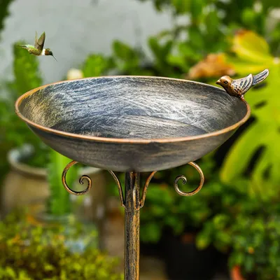 Produktbild von Vogelbad 11,4" x 27,6", Gusseisen, für Garten
