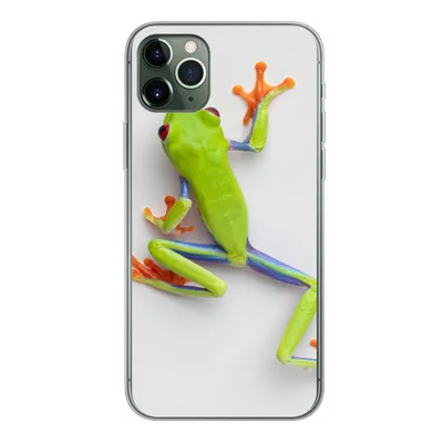 Produktbild von MuchoWow® Handyhülle Schutzhülle Hülle für iPhone 11 Pro Max Frosch - Tiere - Grün Silikon Softcase Handy Hülle - Schutz