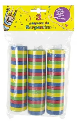Immagine prodotto di PartyPro 3 rotoli da 18 stelle filanti