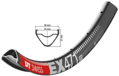 Produktbild von DT Swiss EX 471 Felge – schwarz 622-25 32 Löcher (29) RTEX4729N32S011256