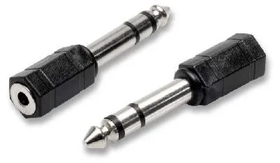Immagine prodotto di nuovaVideosuono 2/06, Jack 6,35 mm, Jack 3,5 mm, Nero, Cromo