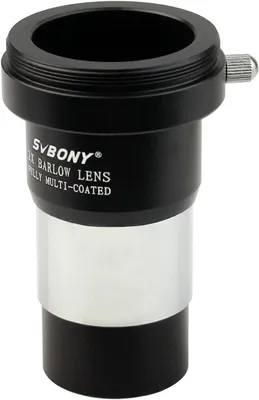 Produktbild von Svbony Barlow 2X, Barlowlinse 2x 1.25zoll , Metall mit M42x0,75 Gewinde Kamera Schnittstelle Barlow lens für Teleskopokular