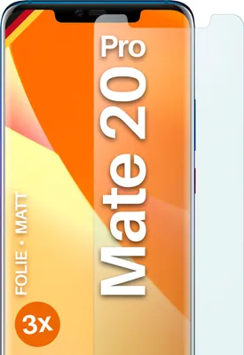 Produktbild von moex® 3x Schutzfolie kompatibel mit Huawei Mate 20 Pro - Displayschutzfolie Anti Reflex Folie, Matt
