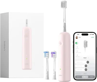 Produktbild von Elektrische Zahnbürste, Oszillation & Vibration Schallzahnbürste für Erwachsene mit 3 Bürstenköpfen, IPX7 magnetisch wiederaufladbar Reisezahnbürst