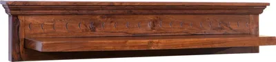 Image de MASSIVMOEBEL24 | Étagère murale 124x22 Acacia laqué Nougat OXFORD #334