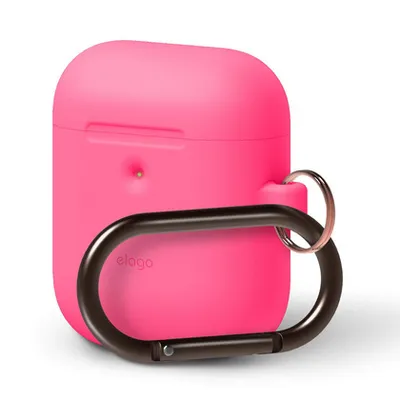 Produktbild von Elago Silikon Hang Kabelloses Ladecase für AirPods 2 / AirPods 1 Neon Hot Pink