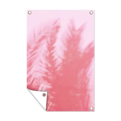 Obrázek produktu pro MuchoWow® Zahradní plakáty - Rostliny - Listy - růžové - 120x80 cm - Zahradní dekorace