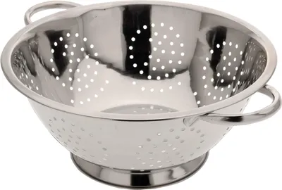 Productafbeelding van Omgoods - Roestvrijstalen Colander 24 cm - Vaatwasserbestendig en Stabiel