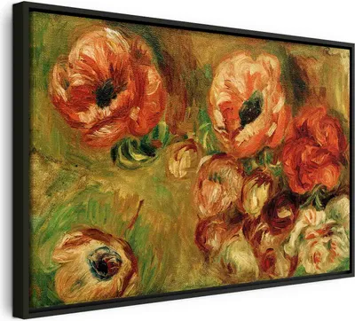 Produktbild von Italienischer Leinwand Leinwandbild - Les Anémones (Pierre-Auguste Renoir) 90x60 cm Reproduktionen l-F-14986-b-a