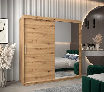 Obrázek produktu pro Skříň s posuvnými dveřmi v šířce 200 cm TIMEA 2 - dub artisan