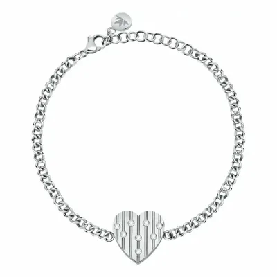Image de Bracelet romantique en acier avec un cœur Incanto SAVA10