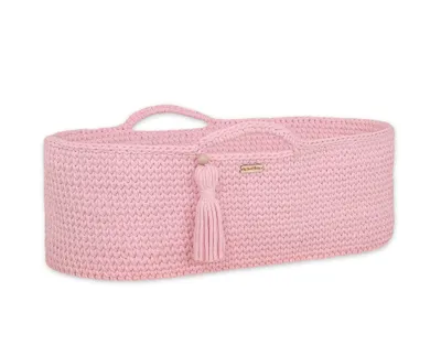 Immagine prodotto di Cestino di cotone in stile boho fatto a mano con materassino - Rosa