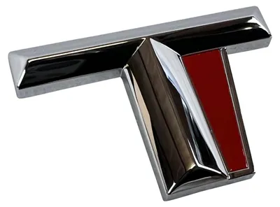 Obrázok produktu pre Emblém s nápisom "Audi T", červený, originál, chrómovaný, pre modely A3, A4, A6