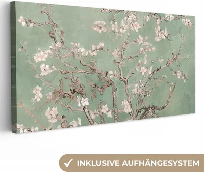 Obrázek produktu pro OneMillionCanvasses® - Plátno - Květ mandloně - Umění - Van Gogh - Zelená, Fototapeta, nástěnná dekorace obrazy obývací pokoj, 40x20cm