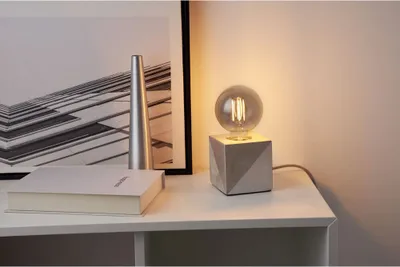 Produktbild von Tischleuchte Silver Jewel Silber/Beton max. 20W E27 ohne Leuchtmittel mit Schalter