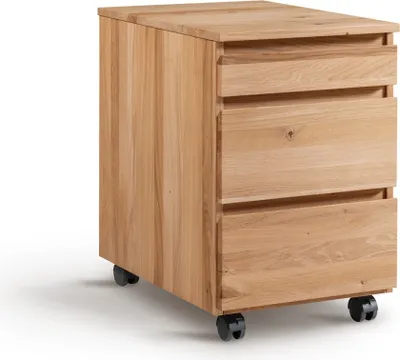 Produktbild von Rollcontainer Livorno Eichenholz Natur 43 x 60 x 65 cm