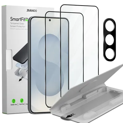 Produktbild von 2-Pack Samsung S25 Displayschutzfolie & 1-Pack Kameraschutz - Gehärtetes Glas | [Automatische Installation] - Blasenfrei