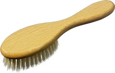 Produktbild von Keller Babybürste aus Holz mit extra weichen Ziegenhaarborsten für sanfte Babypflege