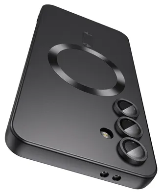 Produktbild von Magnetische Hülle für Samsung Galaxy A05s Matt Silikon Handyhülle mit Kameraobjektivschutz, Kompatibel mit MagSafe Schwarz