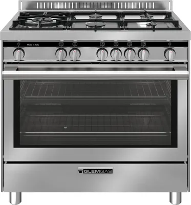 Immagine prodotto di Glem Gas ST96TVI Cucina Cucina a libera installazione Piano cottura elettrico/gas Acciaio inox