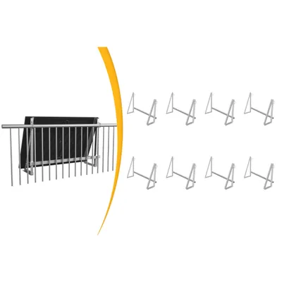 Produktbild von Powerness Aufständerung Solarmodul Halterung für Balkon & Garten (8 Sätze), Verstellbar, Witterungsbeständig, Weiß (0% MwSt)