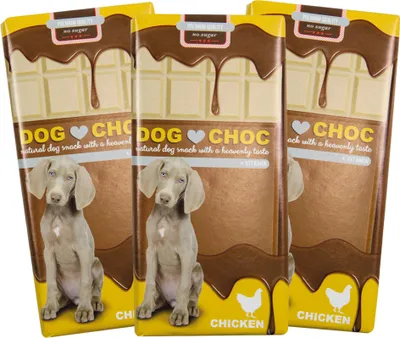 Produktbild von DOG CHOC Hundeschokolade - spezielle Rezeptur nur für Hunde - Huhn