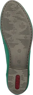 Produktbild von Rieker Damen Slipper Loafer Kettendetail Stretch 51999, Größe:40 EU, Farbe:Grün