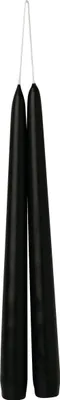 Produktbild von 2er SPITZKERZE Black 24 Cm Lang 1 Paar Spitzkerze