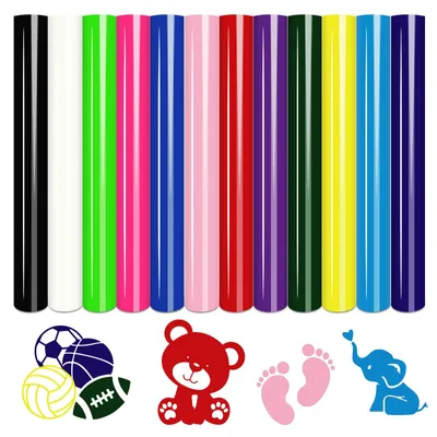 HTV-Vinyl-Set, 12 Farben, 30x25 cm, für Cricut
