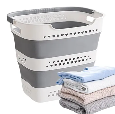 Image de Elzusha - Panier à linge pliable et portable, 42 litres