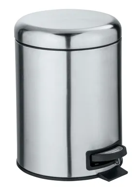 Produktbild von WENKO Kosmetik Tret Eimer LEMAN 5 L Abfall Müll Edelstahl Küchen Bad WC Büro