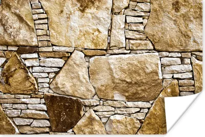 Produktbild von MuchoWow® Poster Felsbrocken - Mauer - Steine 60x40 cm - Schlafzimmerdekoration