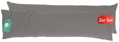 Produktbild von Kissenbezug für Seitenschläfer 40 x 145 cm (2er-Set) - Kissenbezug mit Reißverschluss, 100 % Baumwolle, -, atmungsaktiv, Kissenbezug für Seitenschläferkissen