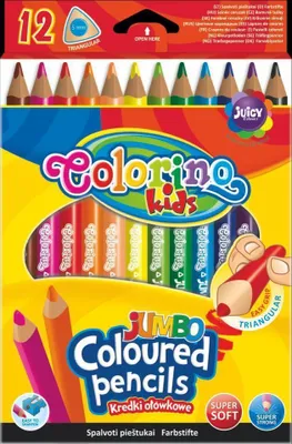 Obrázek produktu pro Pastelky trojhranné Colorino -  12 barev / jumbo