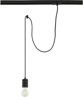 Produktbild von Lindby Pendellampe Linaro, Ø 4,6 cm, schwarz, 1-Phasen, E27
