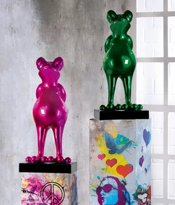 Obrázok produktu pre Casablanca by Gilde dekoratívna soška Žaba Žaba ružová kovová V. 68 cm,52361