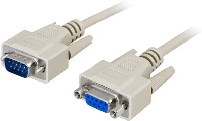 Image de Deltaco DEL-37 serial cable Grey 2 m 9 pin D-Sub