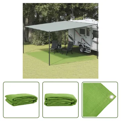 Image de Tapis de tente The Living Store, vert clair, 400 x 500 cm, HDPE