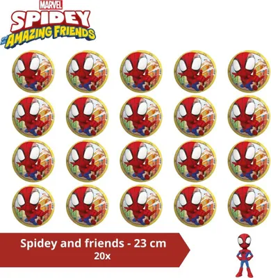 Immagine prodotto di Palla - Confezione valore - Spiderman e amici - 23 cm - 20 pezzi