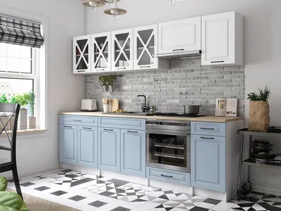 Obrázek produktu pro Kuchyňská linka GERTRID 260cm - Bílá + denim