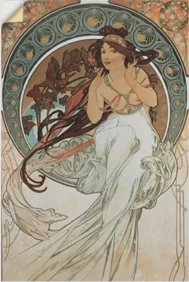 Produktbild von ARTland Wandbild, selbstklebend Vier Künste: Die Musik. 1898 Größe: 40x60 cm