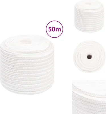 Image de vidaXL Corde de bateau blanc 16 mm 50 m Polypropylène - Cordes