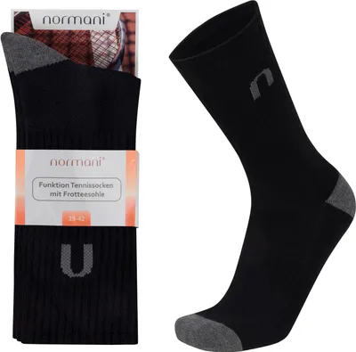 Produktbild von normani 4 Funktions Tennissocken mit Frotteesohle