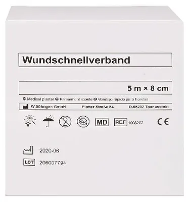 Produktbild von Pflaster-Schnellverband 5m x 8 cm | Packung (1 Stück)